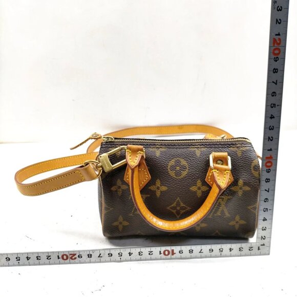Louis Vuitton LV Hand Bag Mini Speedy Dark Brown Monogram 970-081525 - Picture 2 of 13